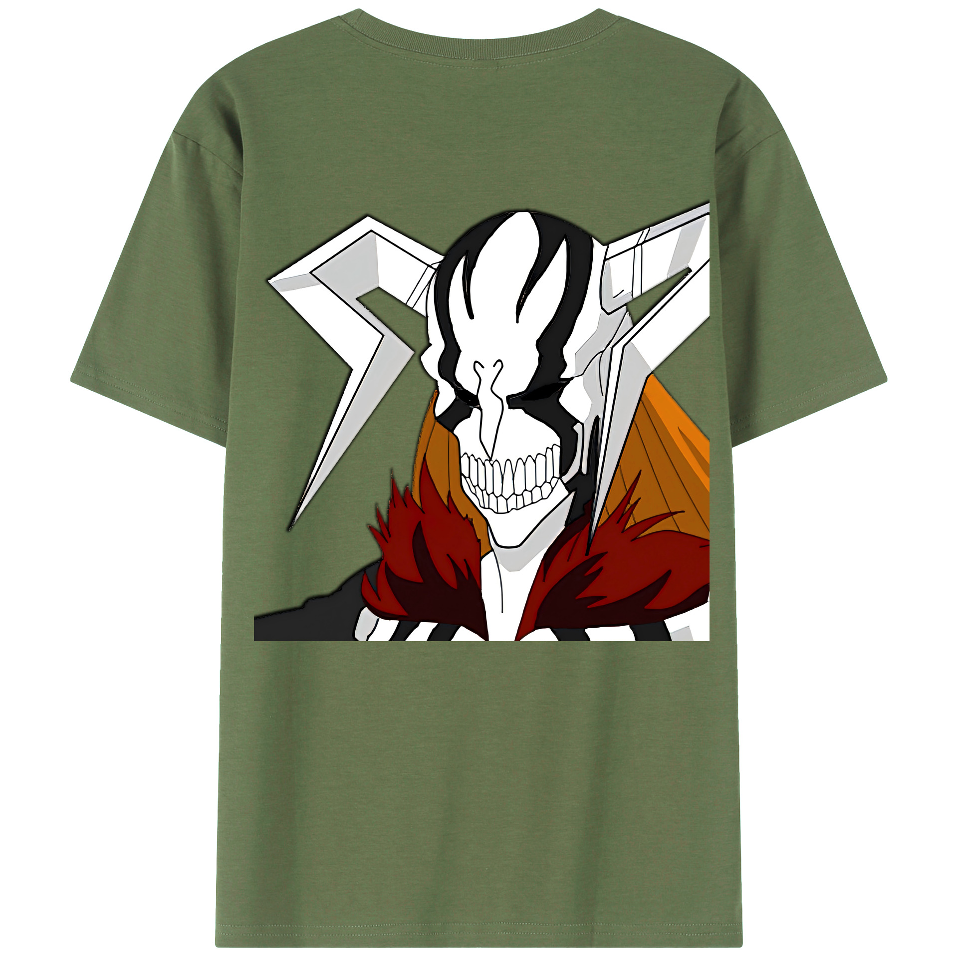 （画像用） ブリーチ 黒崎一護（くろさき いちご）BLEACH Kurosaki Ichigo 綿100％ メンズ半袖Tシャツ（バックプリント） 通気性